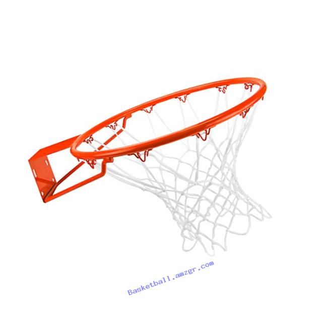 Crown Sporting Goods Stainless Steel Basketball Rim With Free All Weather Net, Standard/18