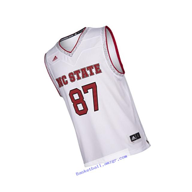 NCAA North Carolina State Wolfpack Mens Iced Out Replica Basketball Jerseyiced Out Replica Basketball Jersey, White, Small