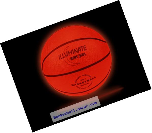 Kan Jam ILLUMINATE Ultra-Bright LED Light-Up Glow Basketball (Official Size and Weight)