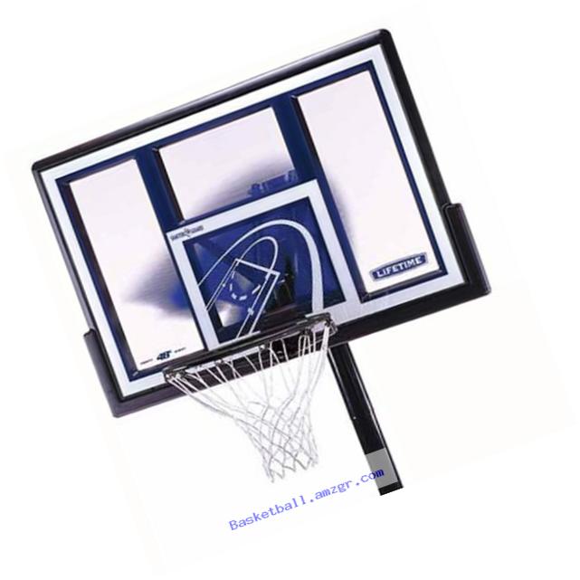 Lifetime 1079 Height Adjustable In Ground Basketball System, 48 Inch Shatterproof Backboard